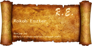 Rokob Eszter névjegykártya